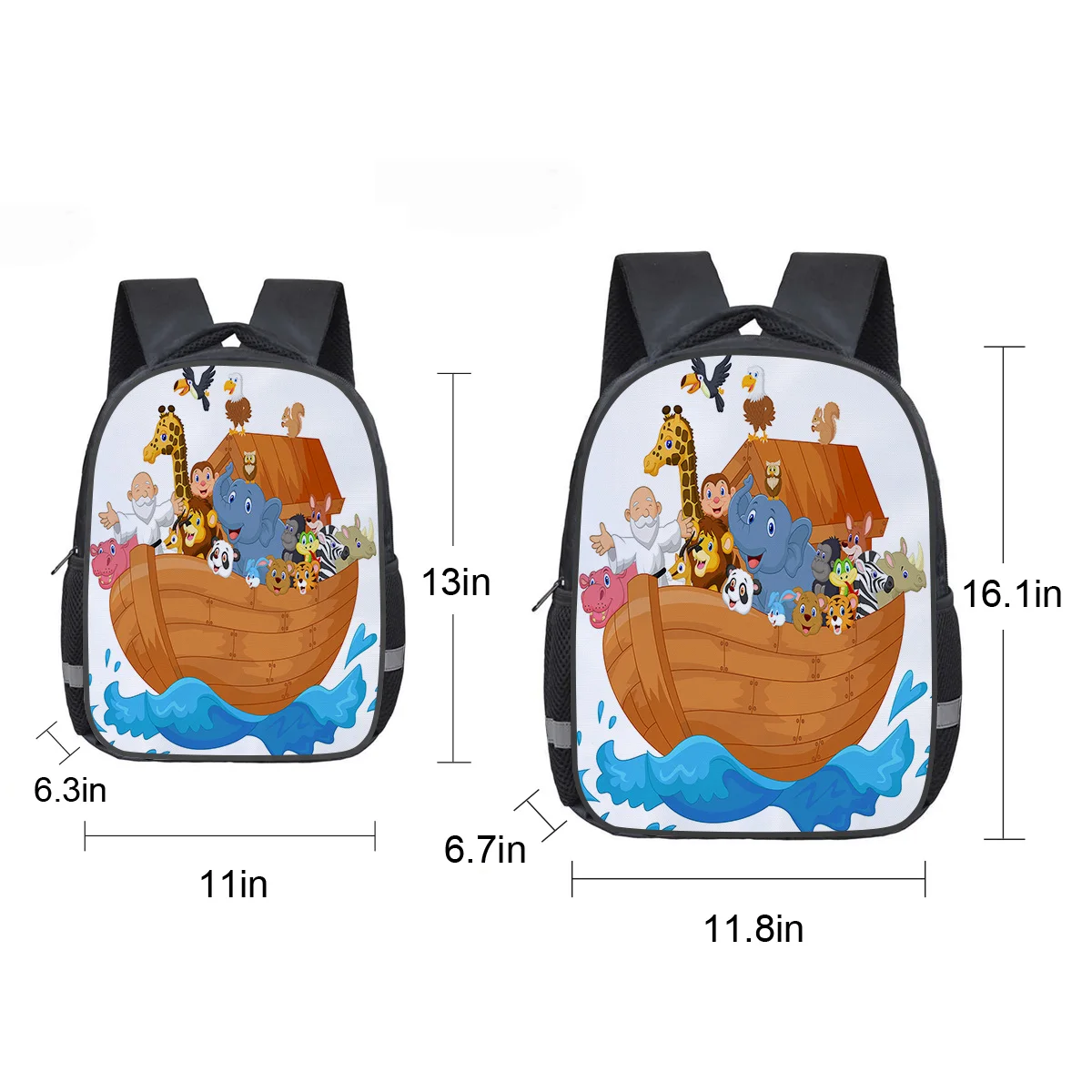 Noah'S Ark мультяшная лодка животные внутренняя рама рюкзаки повседневные Рюкзаки