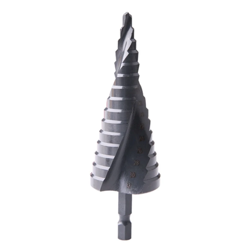 

3 Pcs 4-12 mm 4-20 mm 4-32 mm Spiral Groove Step Drill Set High Speed Steel Bit Holder Tools