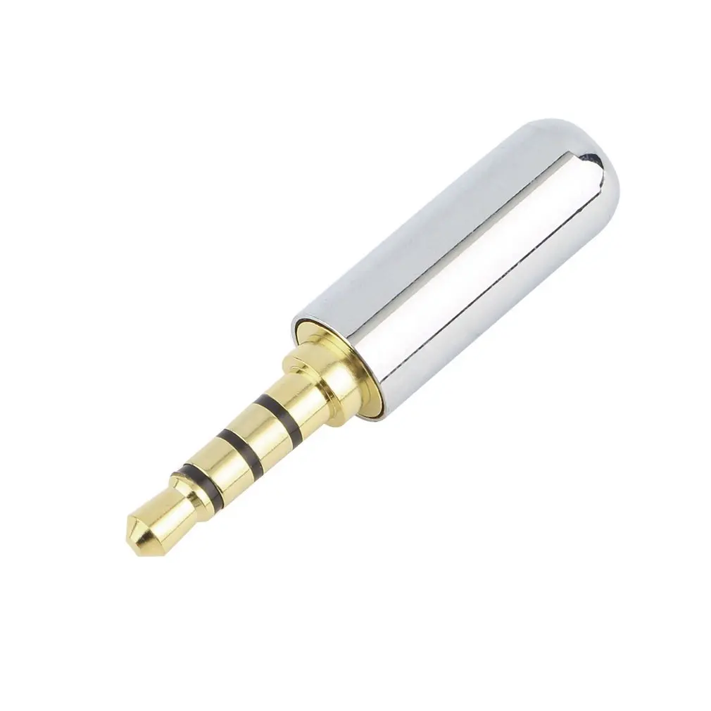 

1pc Replacement 3.5mm Stereo 4 Pole or 3 Pole Male Repair Headphones Audio Plug Connector Soldering for Most Earphone