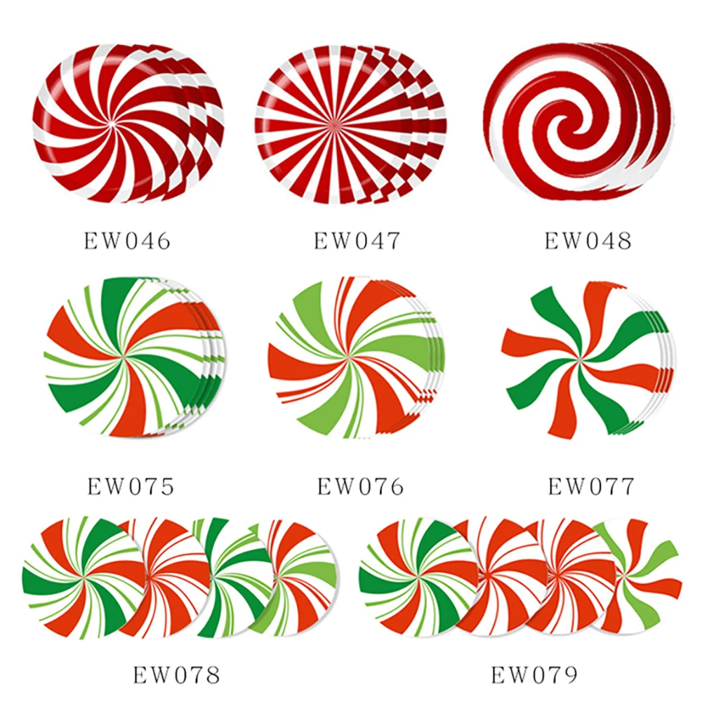 

Christmas Decoration Candy Floor Sticker Santa Wall Sticker Self-adhesive Round Cartoon Sticker 2022 New Year Xmas Home Decor