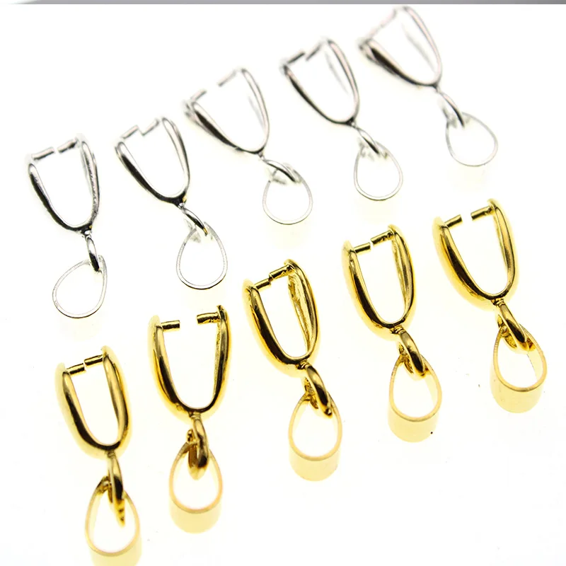 Зажим для подвесок 50 шт./лот зажим с крючком ожерелья соединители изготовления