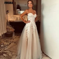 fivsole sexy sweetheart vintage wedding dresses 2021 luxury lace appliques a line bride gowns vestidos de novia