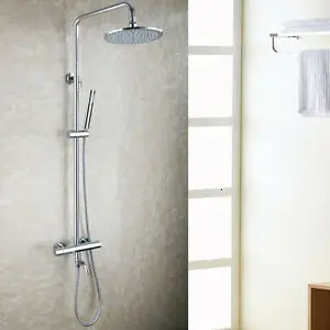 Душевая комната душевой кран костюм 10 дюймов круглый светодиодный душ ванна