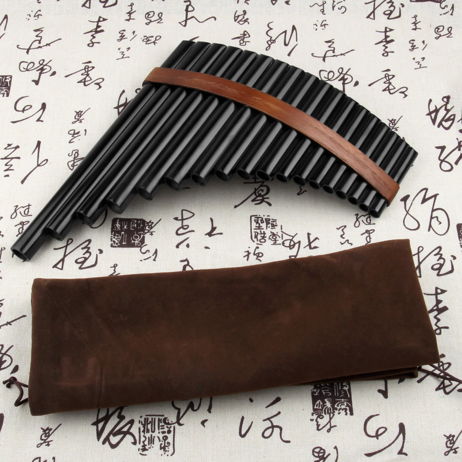 18 Pipes BrownPan Flute F Key High Quality Pan Pipes Woodwind Instrument Traditional Musical Instrument Bamboo Pan flute enlarge