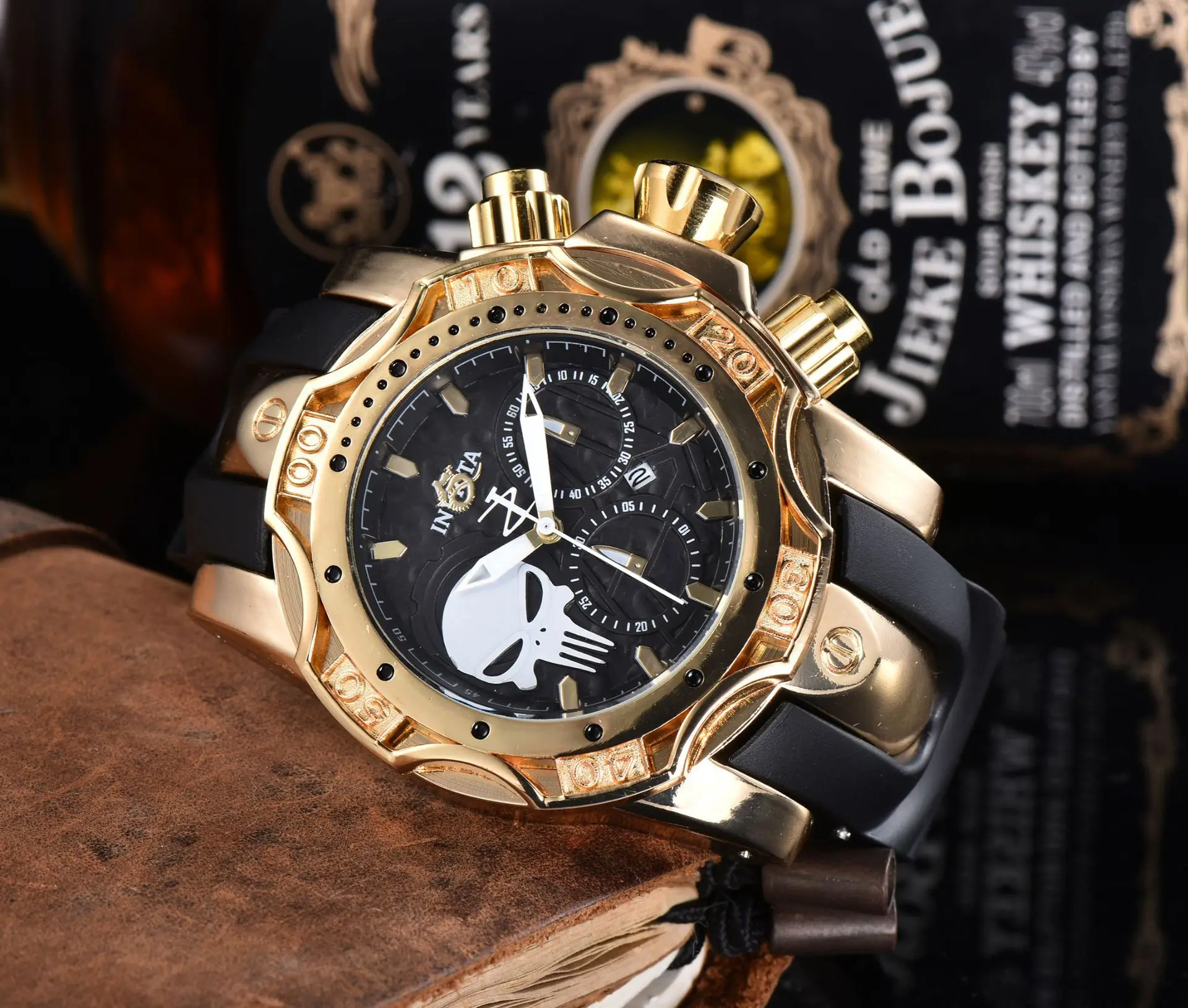 

Men's high end quartz watch battery Watch Gift AAA high quality stainless steel watch Chronograph luminous calendar H789