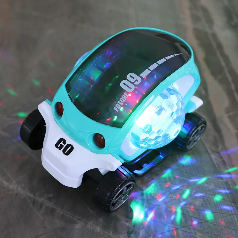 3D крутой музыкальный мультяшный автомобиль игрушечный электрический с колесами