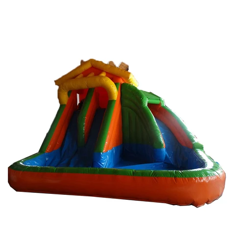 Коммерческая надувная водная горка из ПВХ для продажи/горка для уличной игровой площадки, водного бассейна - изображение
