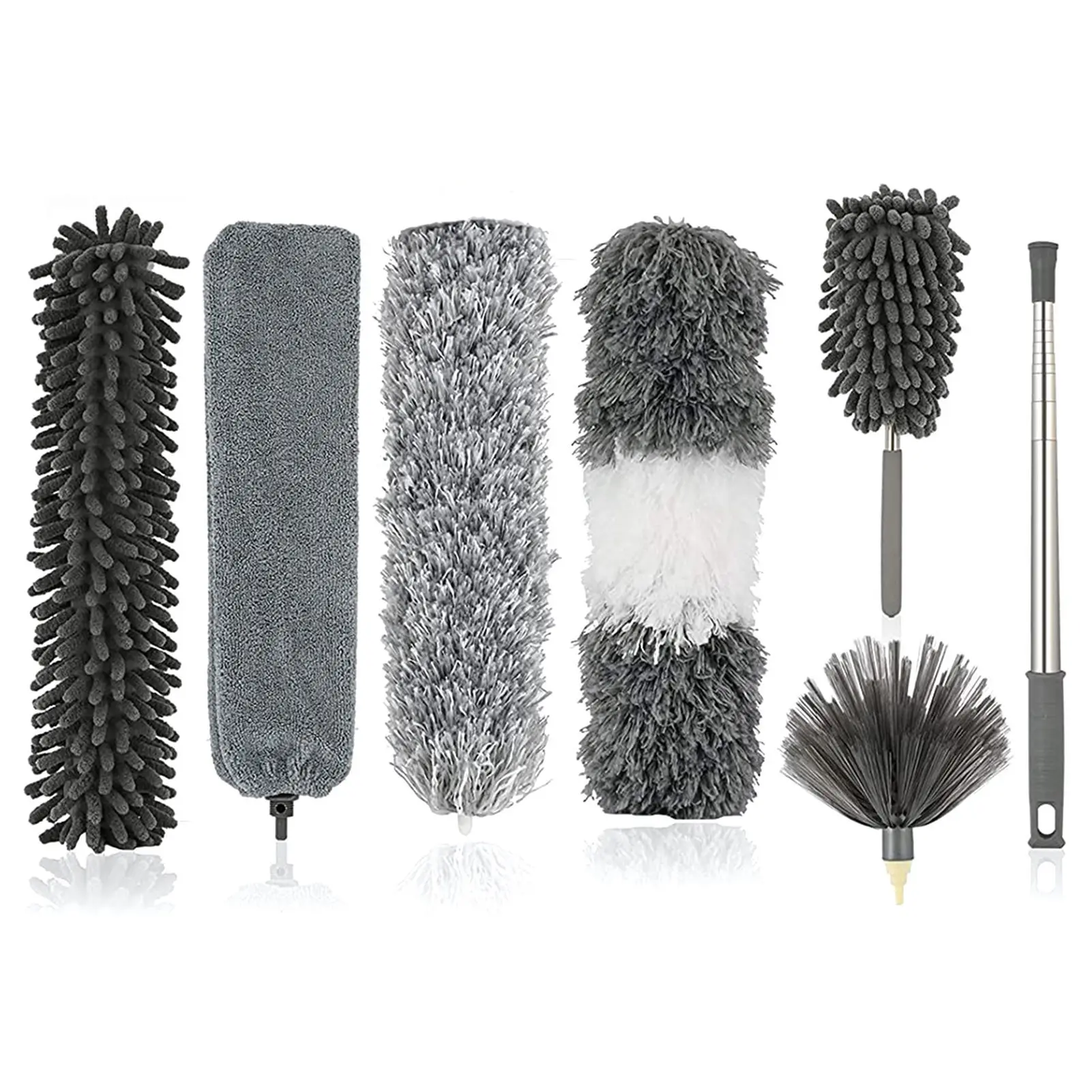 

Feather Duster Cleaning Kit Microfiber Duster With Extension Pole House Cleaning Kit Reusable Bendable Cobweb Dusters For Cleani
