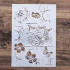 А4 А3 А2 трафареты для настенной живописи DIY скрапбукинга, фотоальбома, изготовление бумажных карточек, ремесла, декоративный шаблон для тиснения