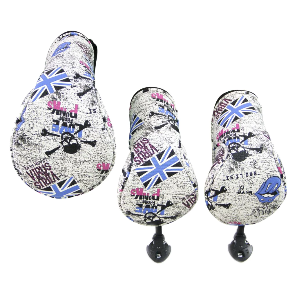 3 комплекта головной убор для гольфа с черепом 460cc крышка головы водителя