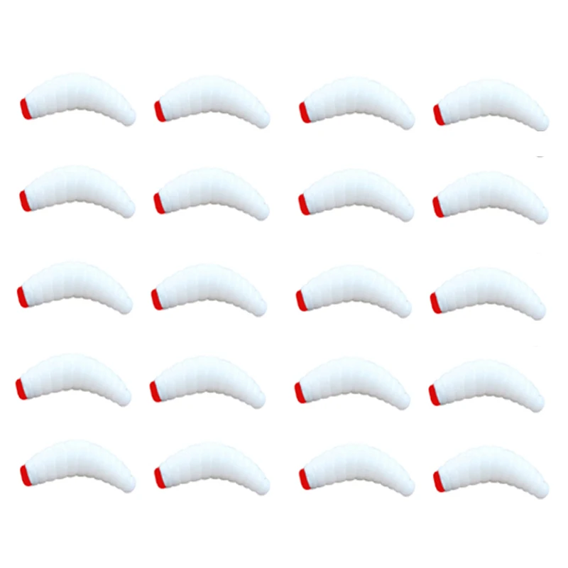 Приманка для рыбалки с реалистичным запахом рыбы Красные мягкие приманки-червяки 35 мм-75 мм Черви Силиконовые искусственные приманки 20-100 шт.