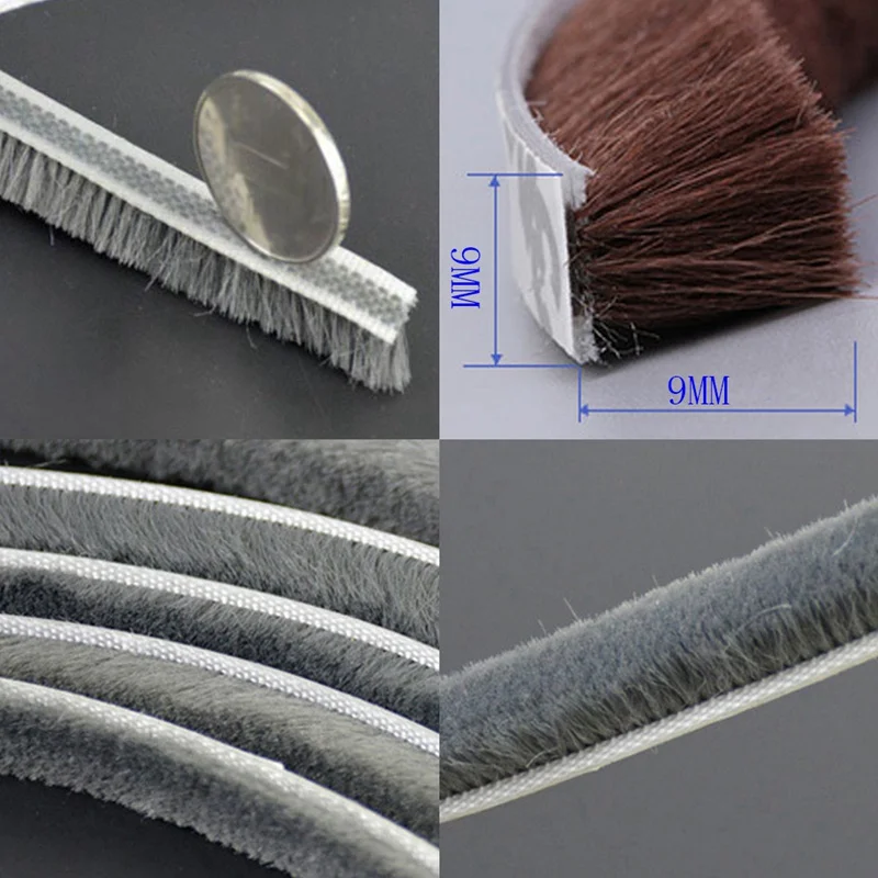 

3Meters/5Meters Brush Strip Self Adhesive Door Window Sealing Strip Home Door Window Sound Insulation Strip Gasket