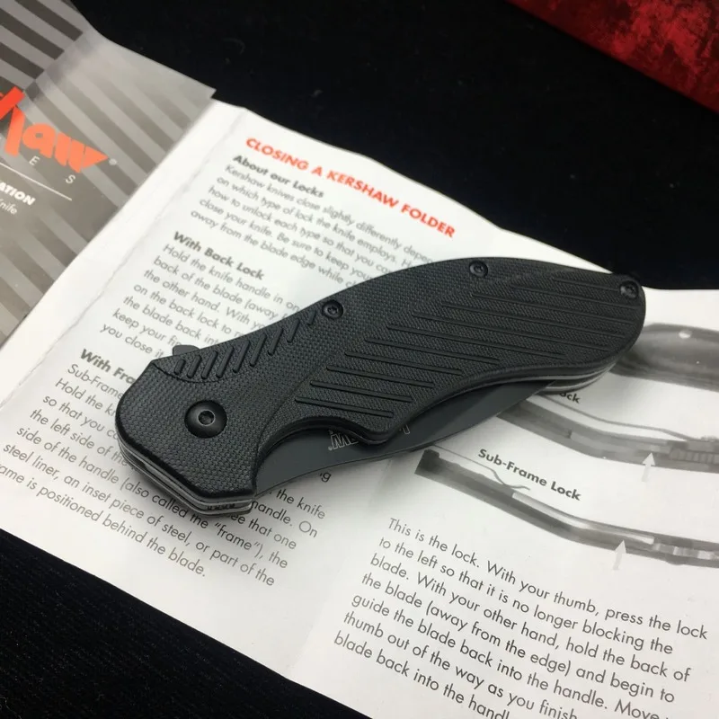 

Kershaw 1605 Clash Pocket Outdoor Camping Tactical Folding Knife 8Cr13MoV Blade Steel + ABS Engineering Plastic Handle Edc Tool