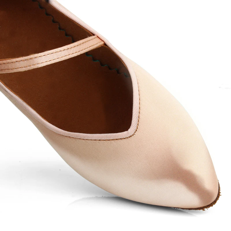 Hipposeus Latin Dance Shoes Women Closed Toe Ballroom Ladies Girls Cha Tango Modern Dancing Sandals Silk Satin Indoor | Спорт и