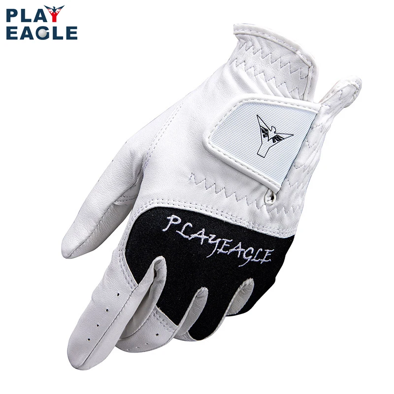 

PLAYEAGLE 1pc Golf Glove For Men Genuine Sheepskin Left Hand Breathable Sports Droship Lampskin Leather Men Golf Gloves