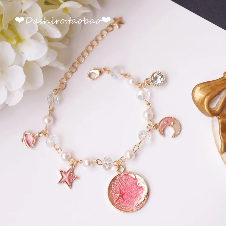 Японская космическая Звездная планета милая девушка сердце Розовая звезда