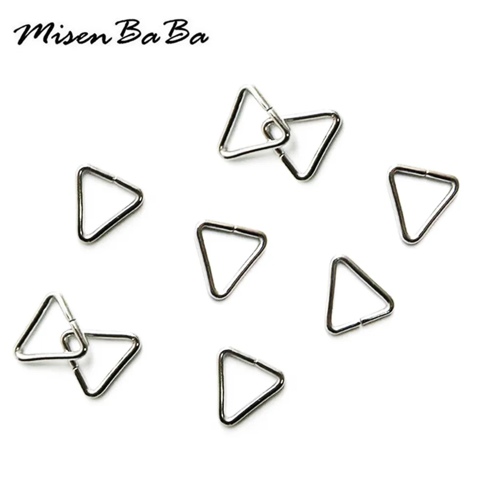 

100PCS/lots Stainless Steel Split Rings Triangle Jump Rings For Jewelry Making DIY Handmade Triangle Connector Accessories