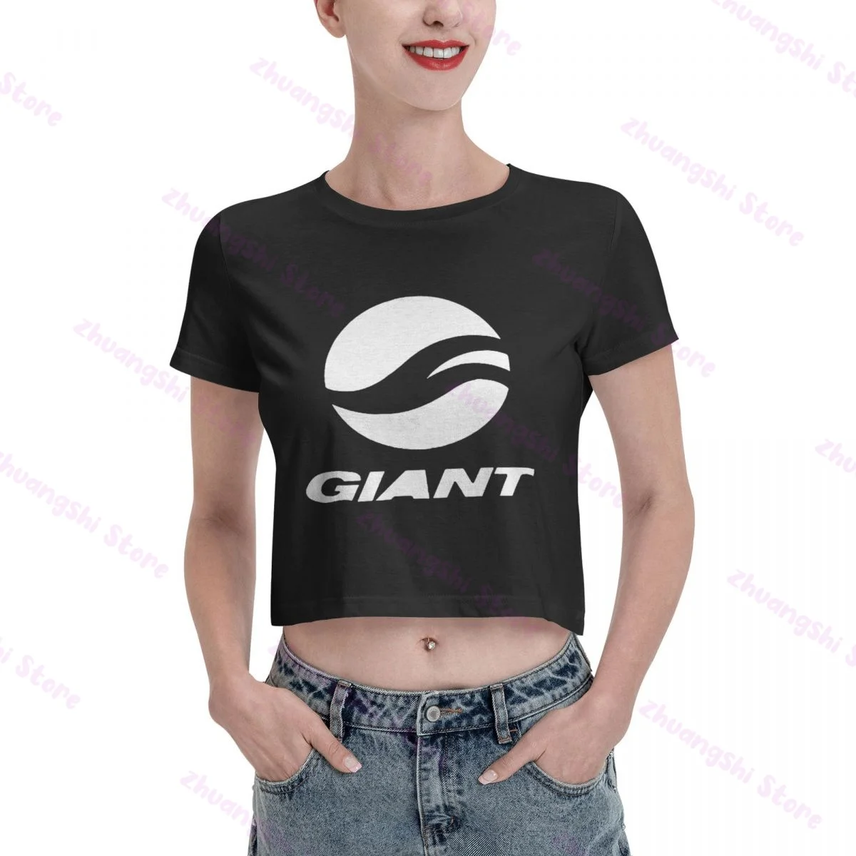 

Popular Style for Women Giant Bicycles Logo Men Hip-hop Joker T-shirt