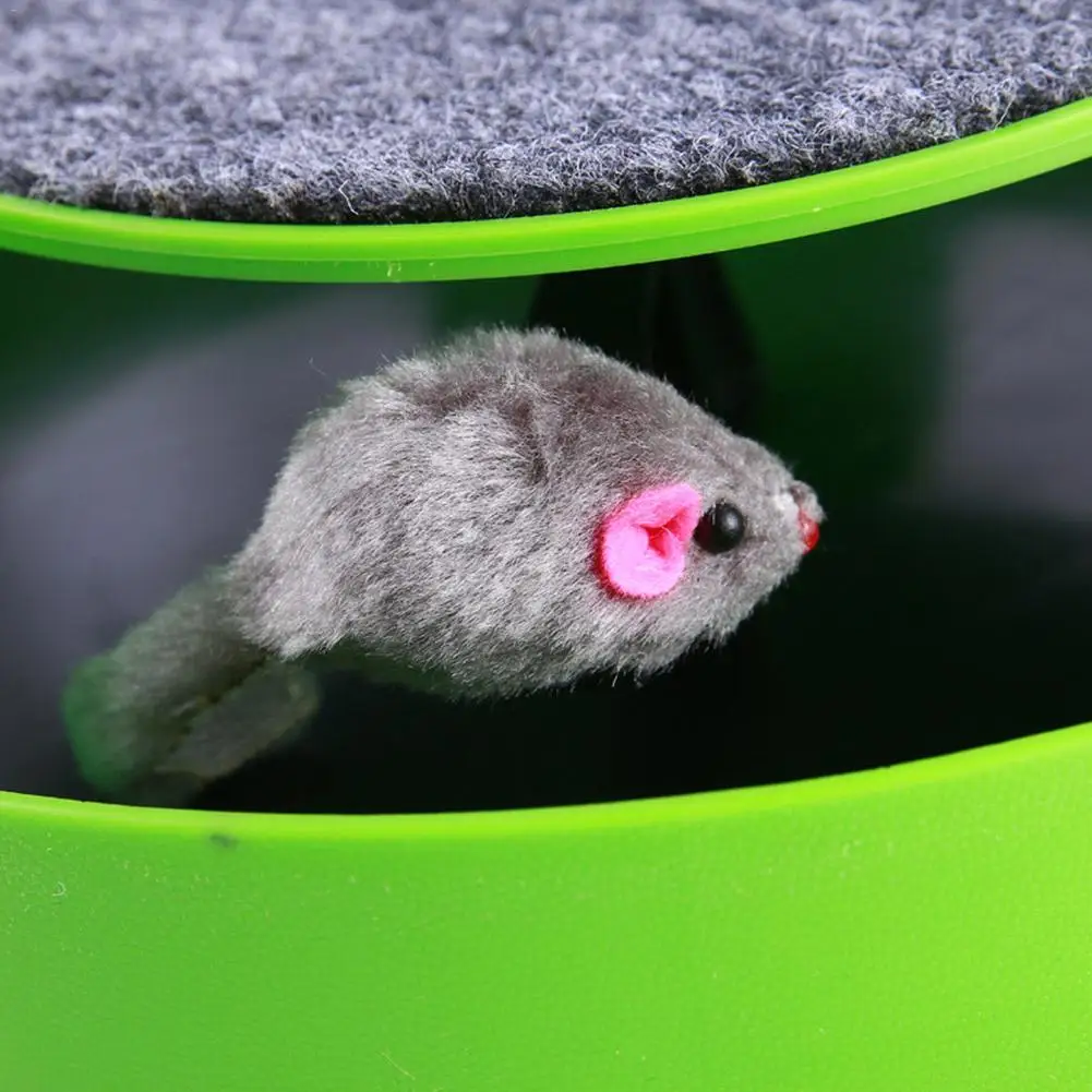 Забавные игрушки для кошек Когтеточка когтей круглая с стимулирующей мышкой