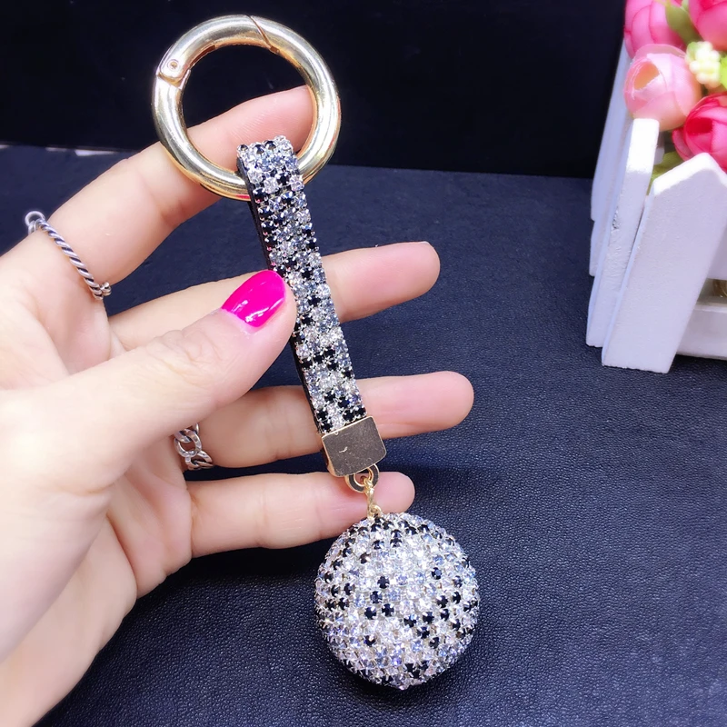 Модный автомобильный брелок стразы милый для ключей шар подвеска кошелек сумка