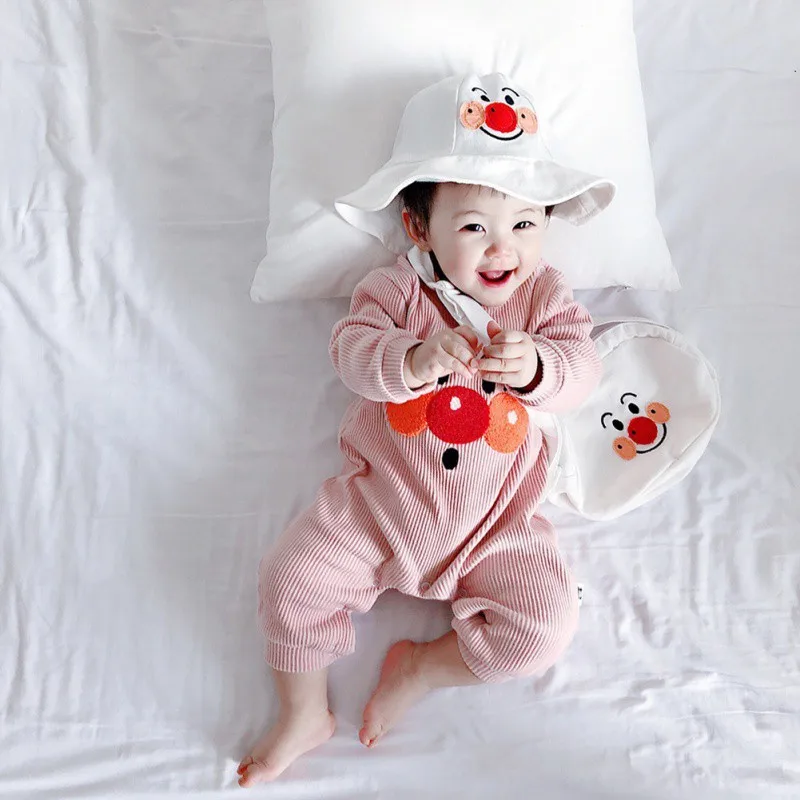 Хлопковый комбинезон с длинным рукавом на пуговицах | Детская одежда и обувь