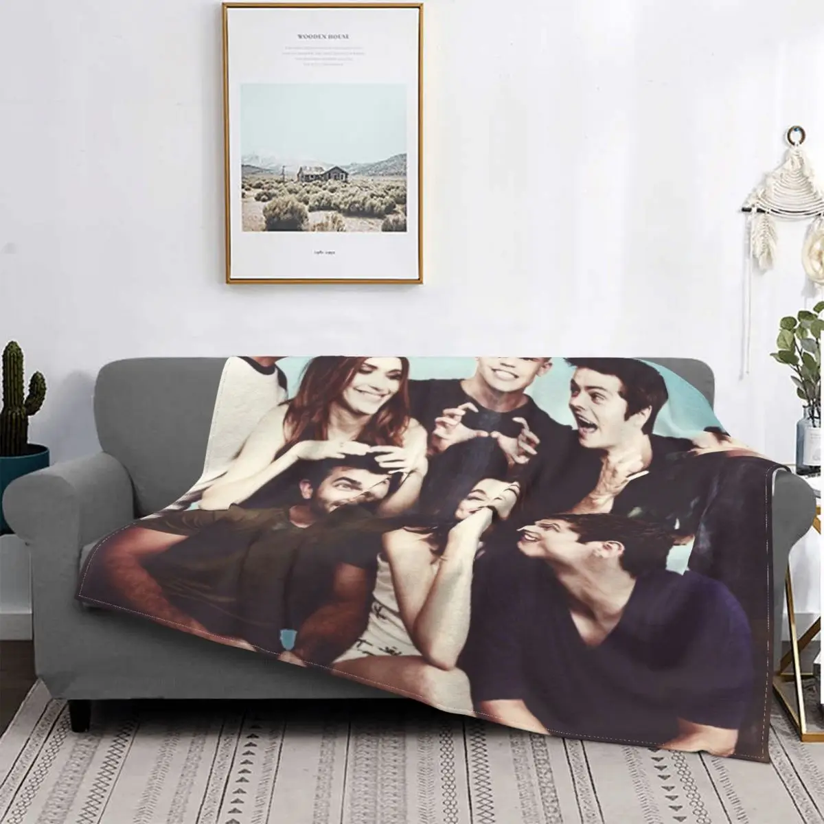 

Teen Wolf 2863 Blanket Bedspread Bed Plaid Muslin Bed Linen Bed Blanket Hoodie Blanket Bed Linen Cotton Receiving Blankets