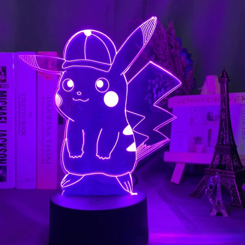 Покемон аниме фигурка Gengar наступление Гастли 3D иллюзия ночник лампа Takara Tomy