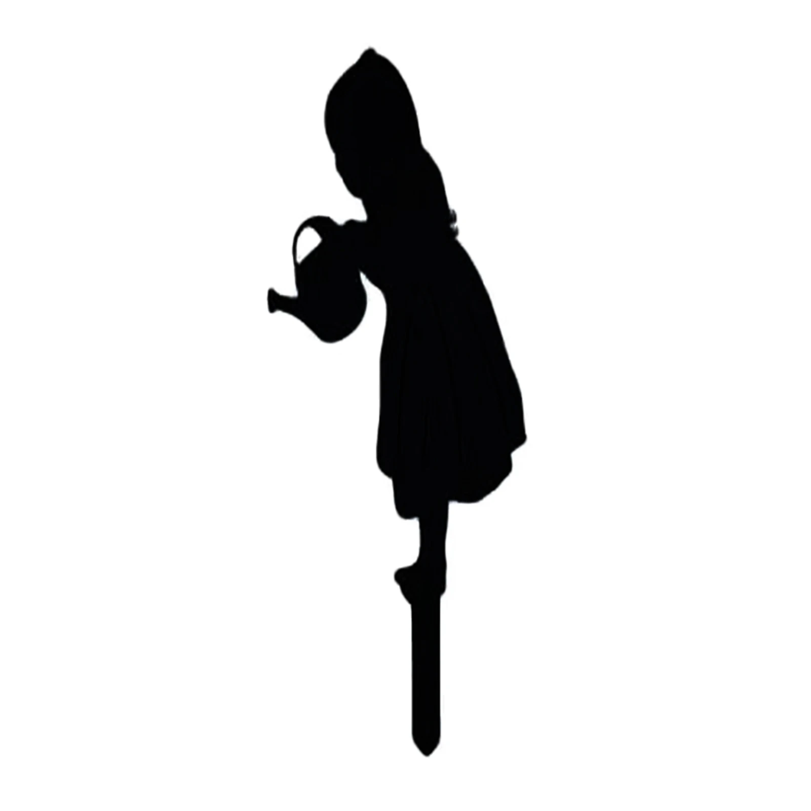 

3D DcorationGarden Decoration Stakes Metal Kids Silhouette Lawn Outdoor Decor Plug-in Character Courtyard Sign Statue