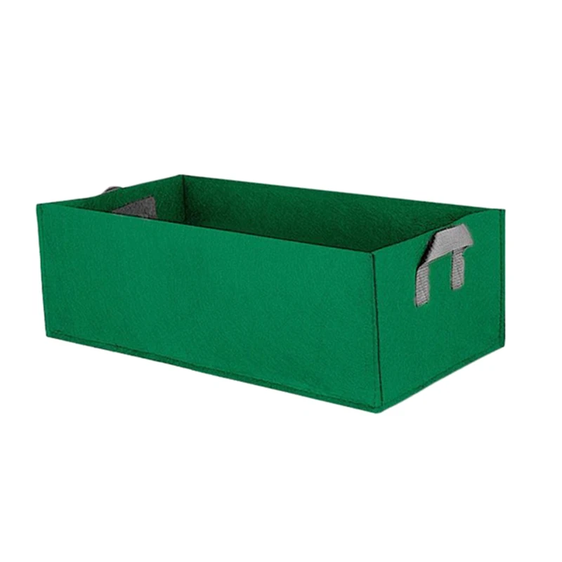 Квадратная садовая сумка для выращивания растений контейнер ванны с ручками сбора овощей Зеленый