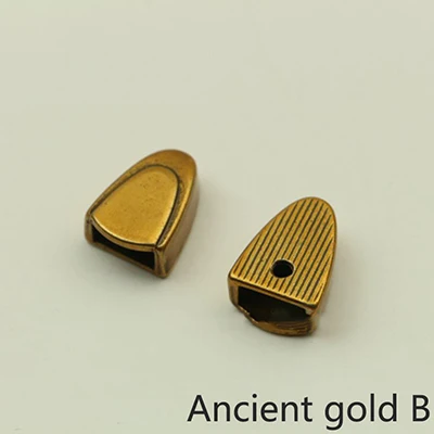 BD514-Ancientgold 50 шт. металлическая молния Потяните хвост замок пряжки с зажимом молния шнур стоп заглушка головка винт DIY сумки кожа аппаратные средства аксессуары ремесла - Цвет: BD514-Ancientgold