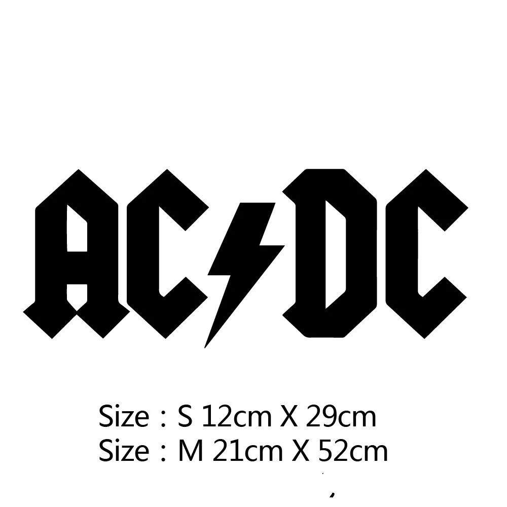 

Personalized AC DC Car Sticker Funny Cover Scratches for Windshield Bumper Window Waterproof Decoration Accessories KK13*12cm