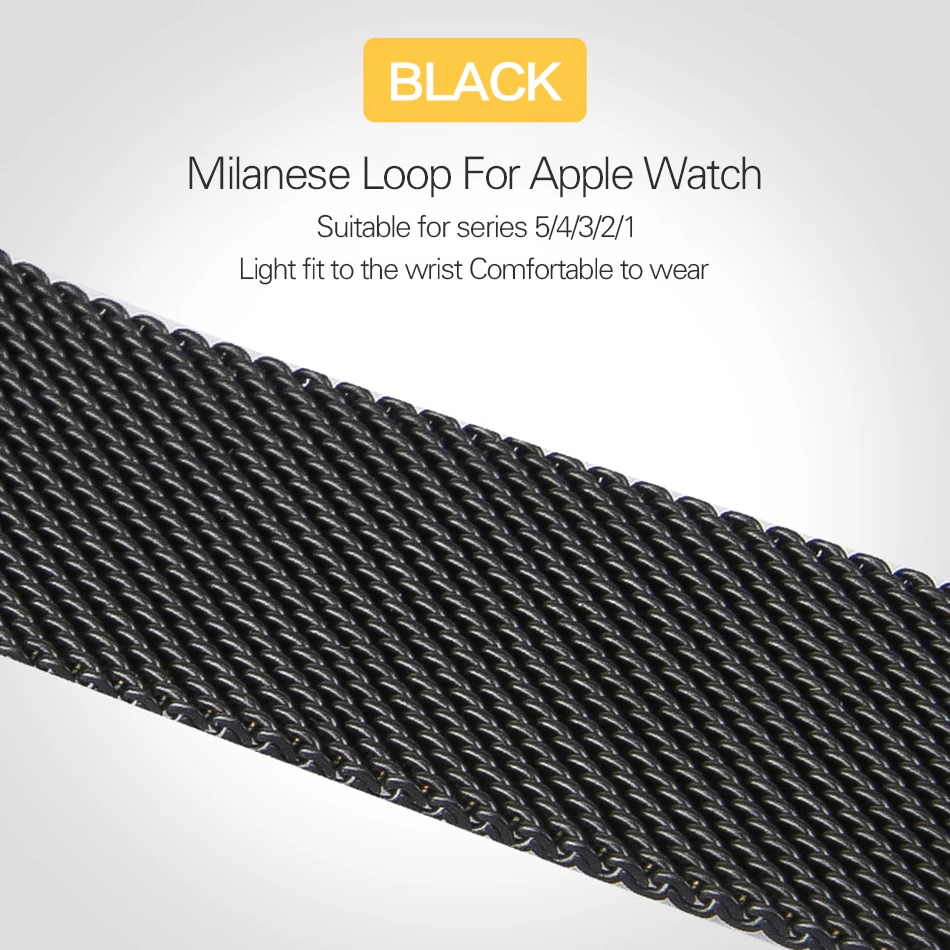 Миланская петля ремешок для Apple Watch 38 мм 40 iwatch 5/4/3/2/1 42 44 браслет из нержавеющей