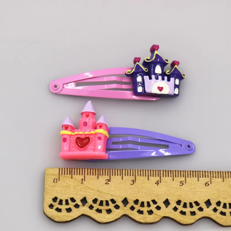 2PCS Cute New Carousel Castle Princess Hairpins Girls Hair Accessories Children Headwear Baby BB Clips Headdress | Аксессуары для