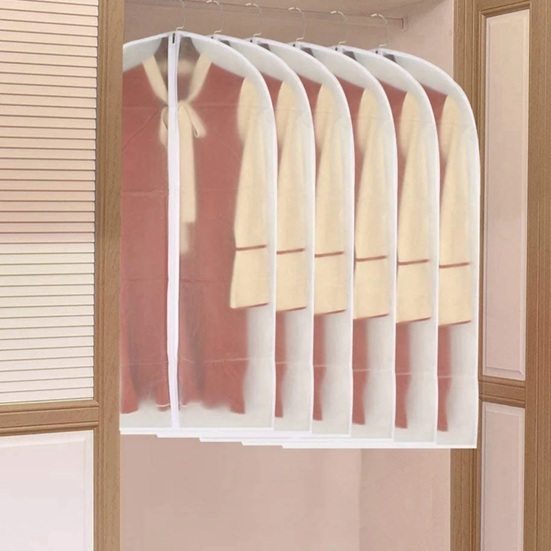 

2 Pack Plant Stand with Wheels,Mobile Flower Pot Mover Roller & 10 Pcs Clear Garment Bags Dust-Proof for Storage Clothes