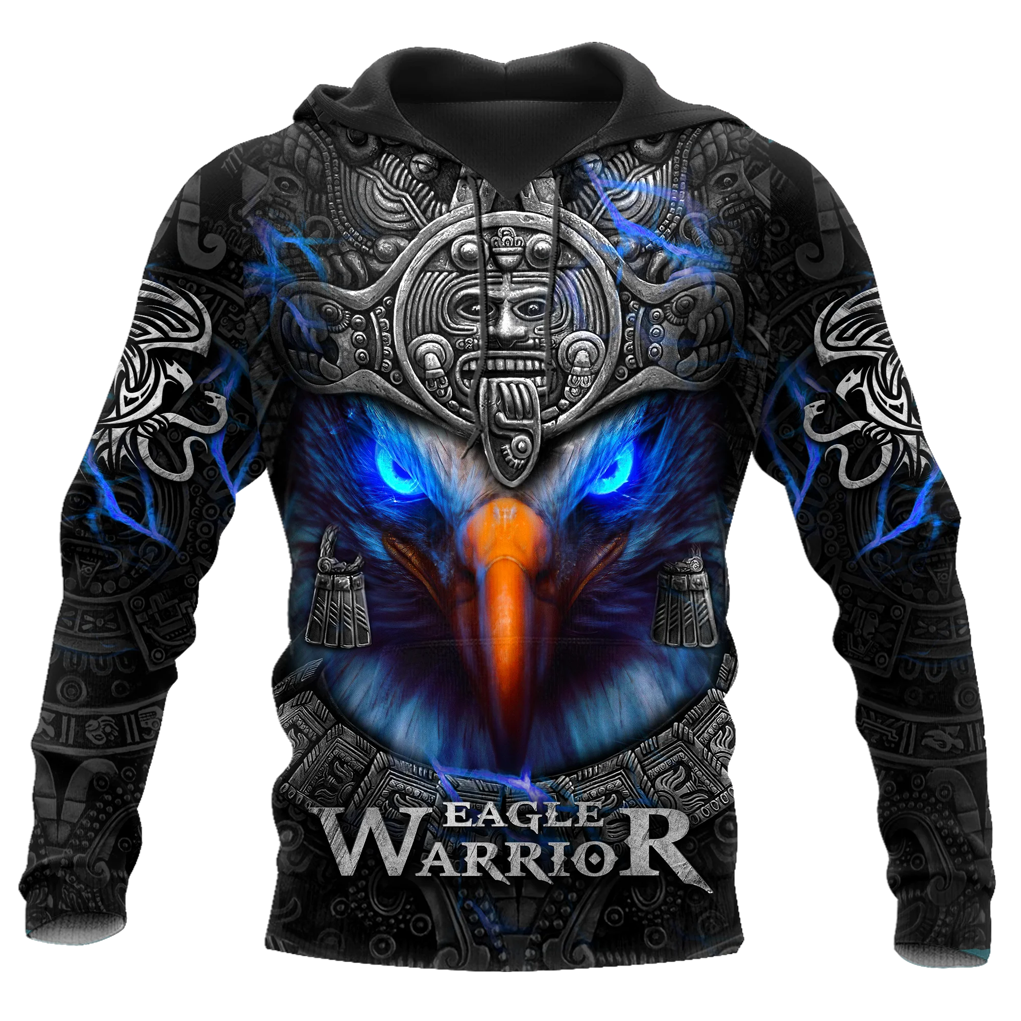 Толстовка унисекс с 3D принтом Eagle Warior Весенняя удобная толстовка на молнии