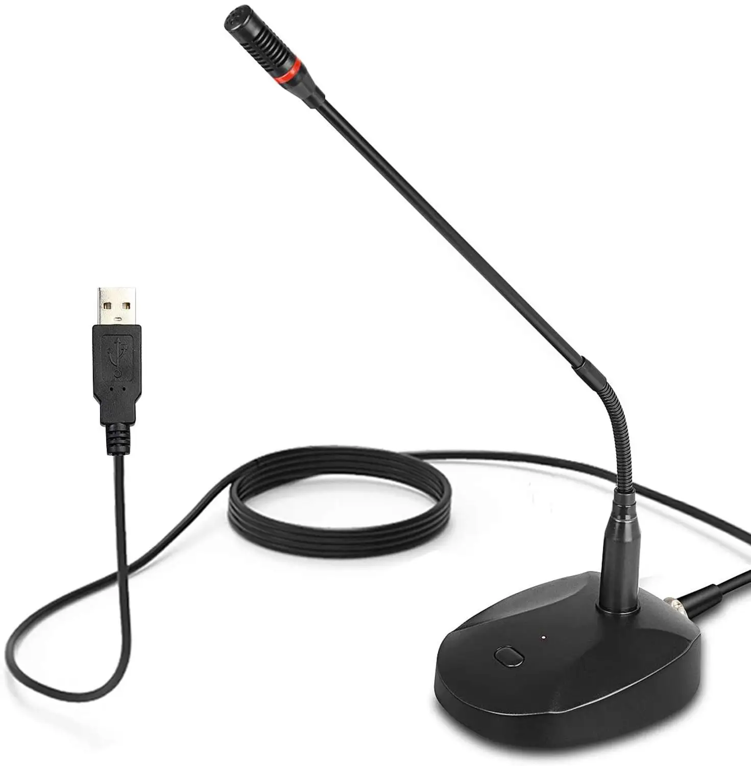 

Depusheng U140 360° Flexible Stand Speech Mic USB Gooseneck Wired Condenser Microphone for Computer Desktop Online Chat Karaoke