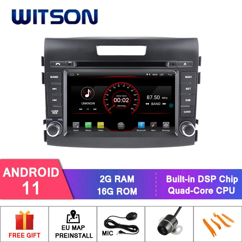 WITSON Android 10 автомобильный DVD GPS для HONDA NEW CR-V 2012 мультимедийный плеер стерео