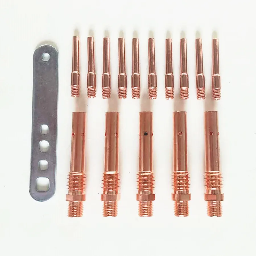 16 pieces of torch accessories red copper contact nozzle external wire connecting rod board for 350A MIG welding | Инструменты