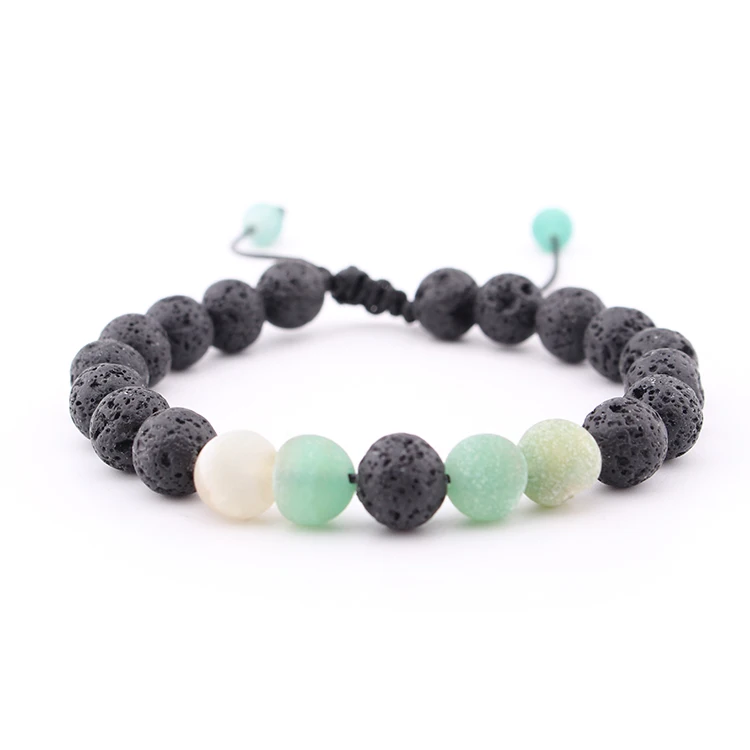

Hand-woven Lava Beaded Exquisite Accessories Fashion Men and Women Charm Bracelet