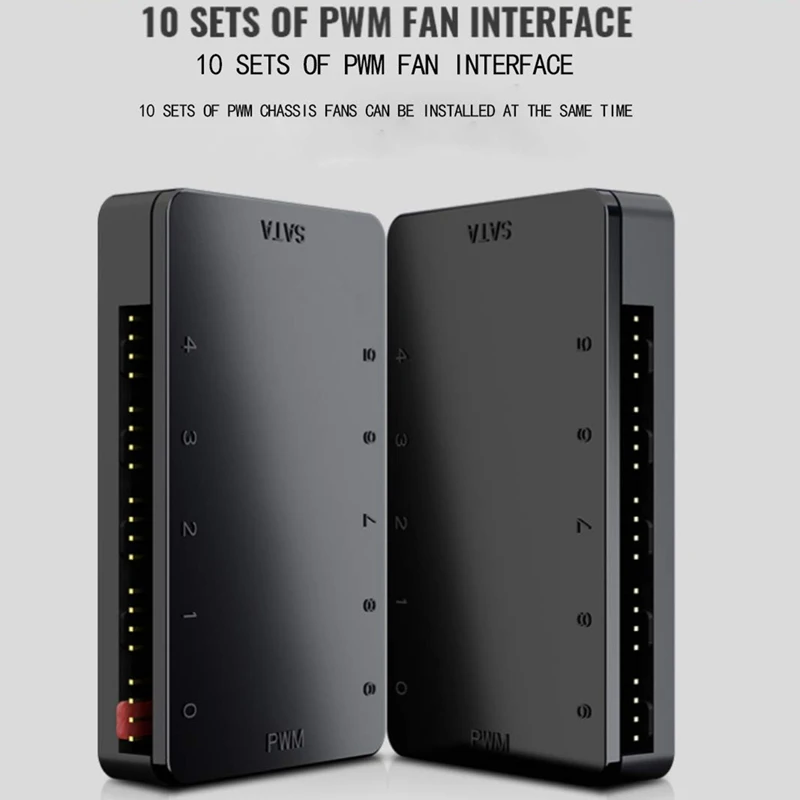 

1 to 10 4PIN SATA PWM Hub, Chassis Fan Cable Hub Adapter, Strong Magnet Adsorption Is Not Easy to Fall Off