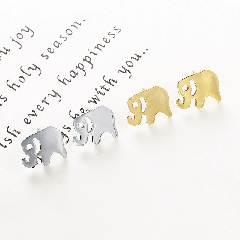 CARTER LISA модные ювелирные изделия минималистичные серьги-гвоздики в виде слона