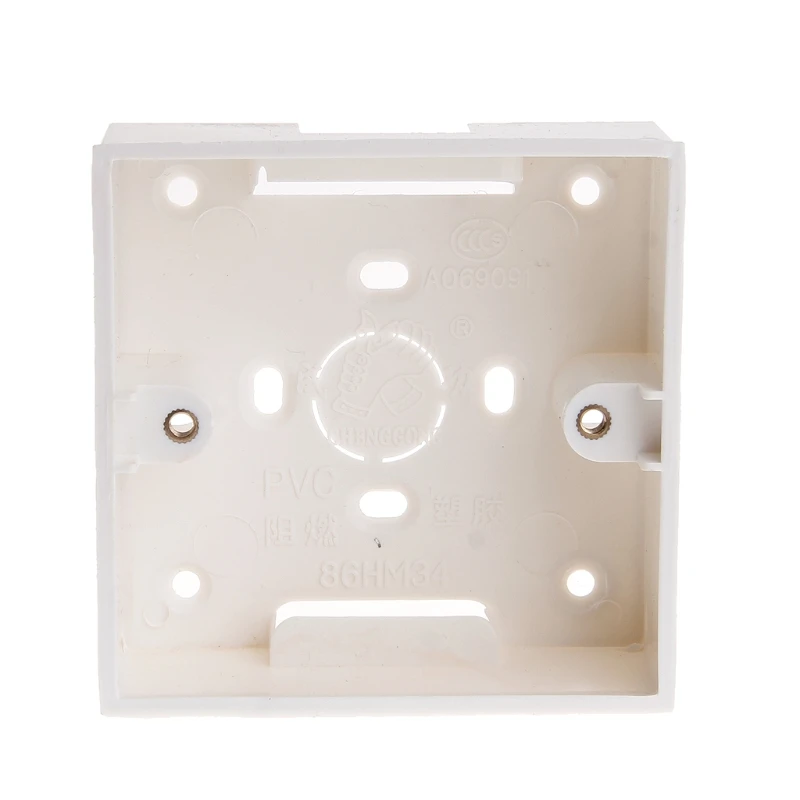

86X86mm PVC Junction Box Surface Wall Mount Case For Switch Socket Base Case