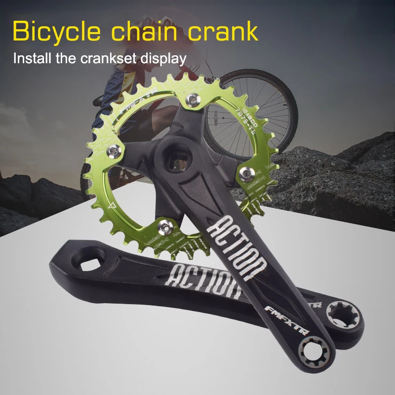 

1Pair 104BCD Bike Crankset 170MM Aluminum Alloy Mountain Road Bicycle Chainring Crankset Cycling Repair Spare Part