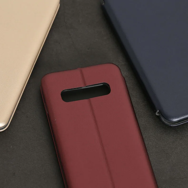 Для samsung S10 Plus чехол Mofi для samsung S10E Чехол-книжка с откидной крышкой чехол-книжка S10 S9 S8 Plus Чехол черный винный красный темно-Золотой