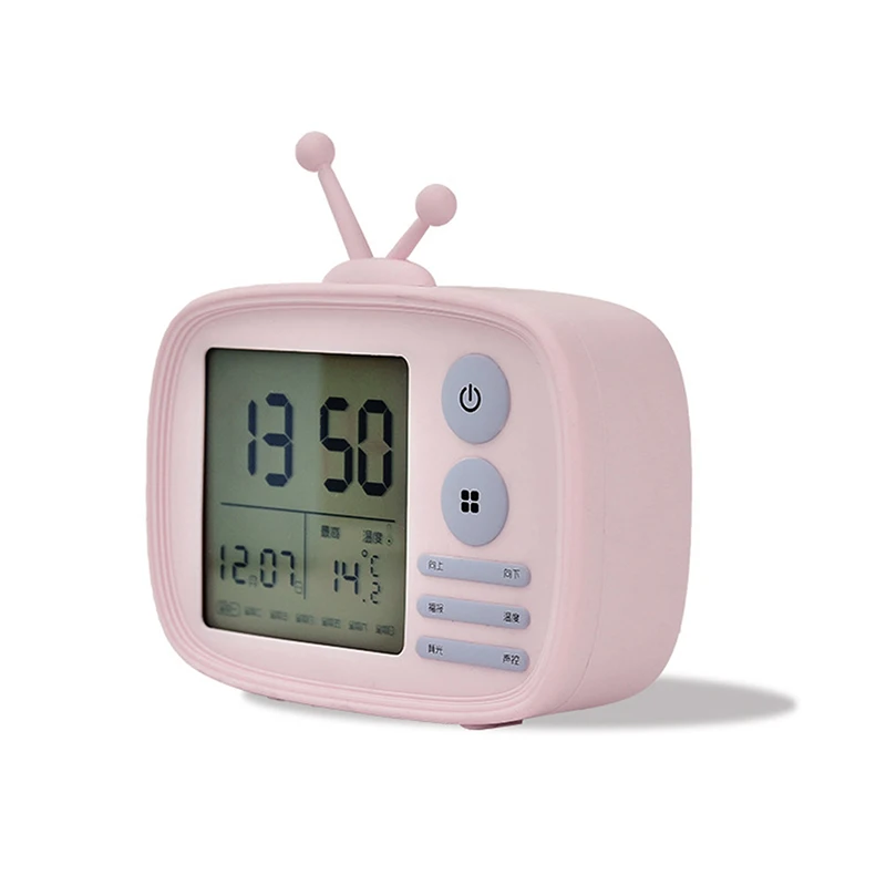 Ретро будильник в форме телевизора многофункциональные прикроватные