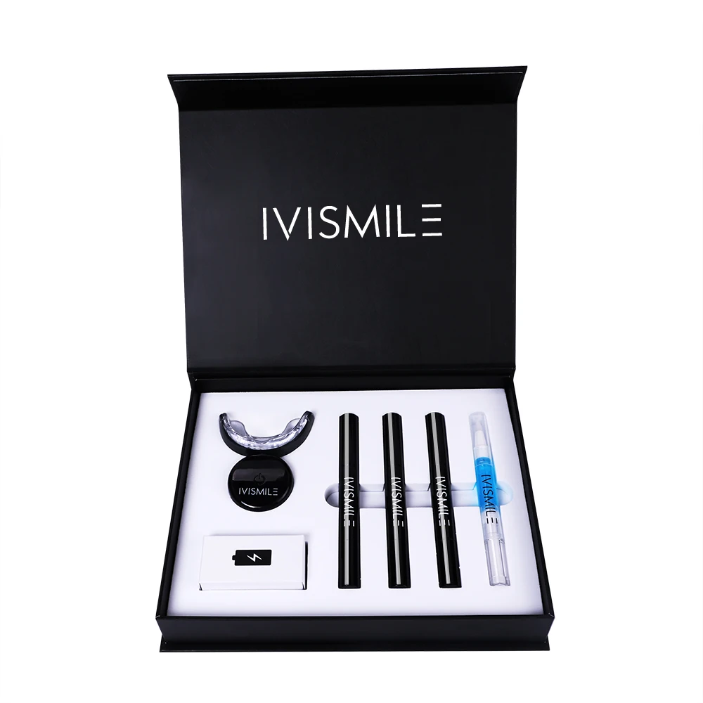 IVISMILE-Kit de blanqueamiento Dental inalámbrico, Gel blanqueador Dental con luz Led, Gel de seguridad 12% PAP