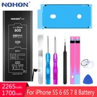 NOHON батарея для Apple iPhone 6S 6 7 8 5S 5C iPhone6S iPhone6 iPhone7 высокой емкости Замена Мобильный телефон Batteria + Инструменты