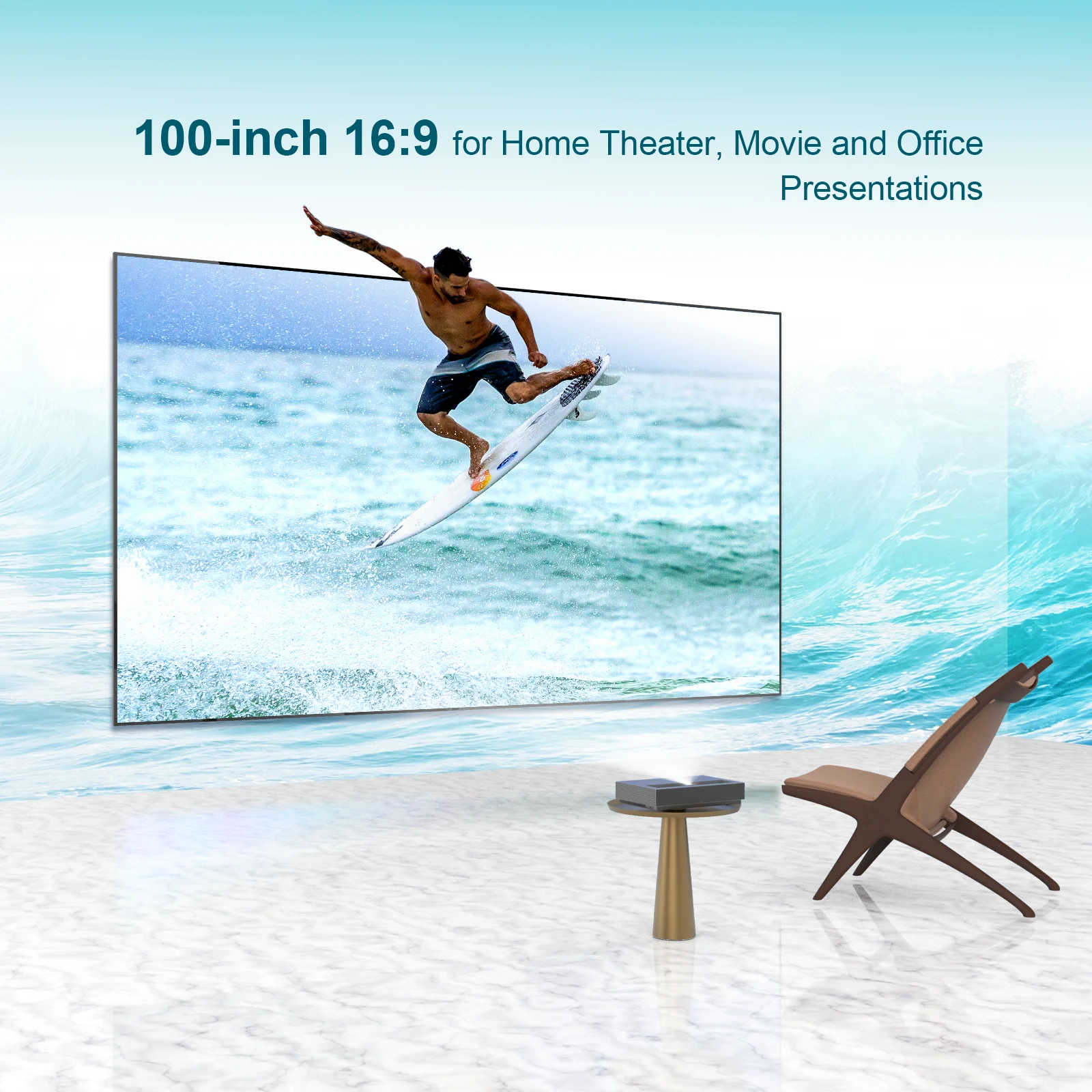 WEMAX PSF01 100 '✖:9 Edge Free Fixed Frame рассеянный свет отклонение ALR проекционный экран