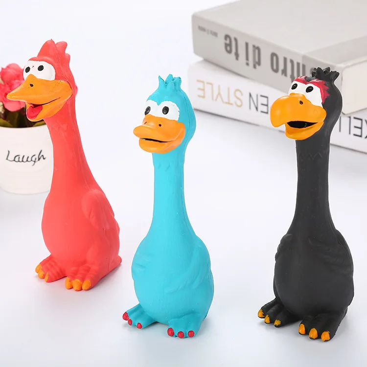 

Toy For Dogs Puppy Screaming Rubber Chicken Toy For Dogs Latex Squeak Squeaker Chew Training Pet Products multi-color optional