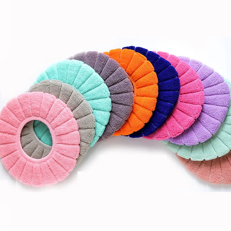 

Creative Knitting Toilet Mat Washable Solid Soft Toilet Cover Thickening Warm Toilet Seat Comfortable Mat Bathroom Supplies